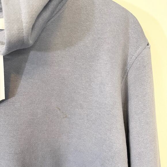 Refuge Cropped Hooded blue Sweatshirt long sleeve nwt Size M - Picture 3 of 9